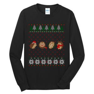 Hedgehogs Lover Merry Christmas Ugly Xmas Tall Long Sleeve T-Shirt