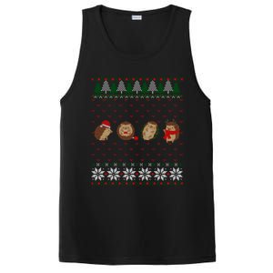 Hedgehogs Lover Merry Christmas Ugly Xmas PosiCharge Competitor Tank