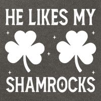 He Likes My Shamrocks Funny St Patricks Day Cotton Canvas Backpack