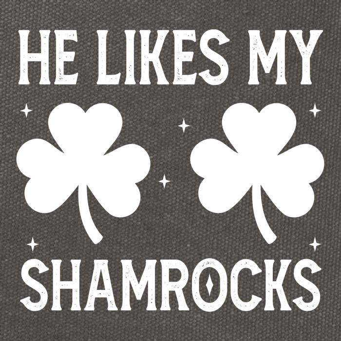 He Likes My Shamrocks Funny St Patricks Day Cotton Canvas Backpack