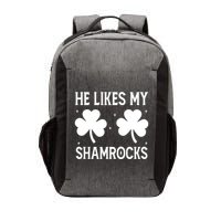 He Likes My Shamrocks Funny St Patricks Day Vector Backpack