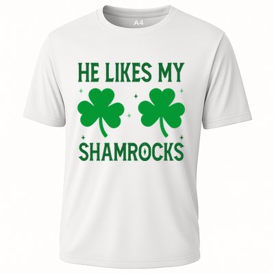 He Likes My Shamrocks Funny St Patricks Day Performance Shirt