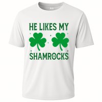 He Likes My Shamrocks Funny St Patricks Day Performance Shirt