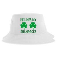 He Likes My Shamrocks Funny St Patricks Day Sustainable Bucket Hat