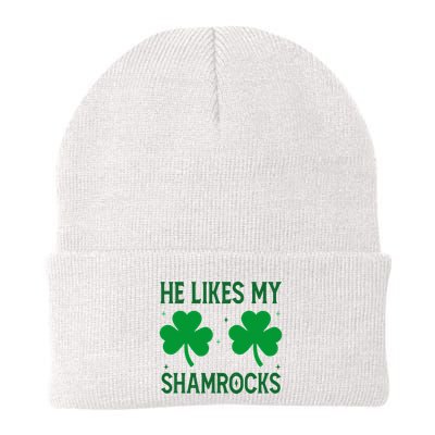 He Likes My Shamrocks Funny St Patricks Day Beanie