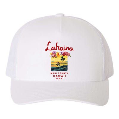 Hawaii Lahaina Maui Vintage Hawaiian Yupoong Adult 5-Panel Trucker Hat