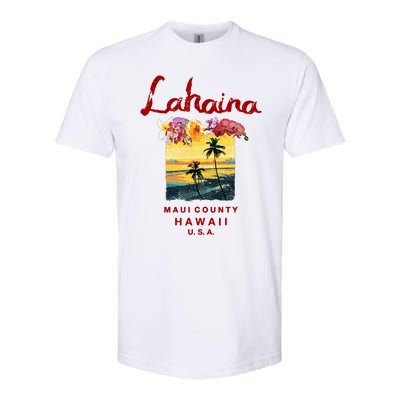 Hawaii Lahaina Maui Vintage Hawaiian Softstyle CVC T-Shirt