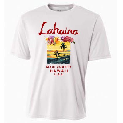 Hawaii Lahaina Maui Vintage Hawaiian Cooling Performance Crew T-Shirt