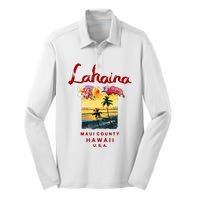 Hawaii Lahaina Maui Vintage Hawaiian Silk Touch Performance Long Sleeve Polo