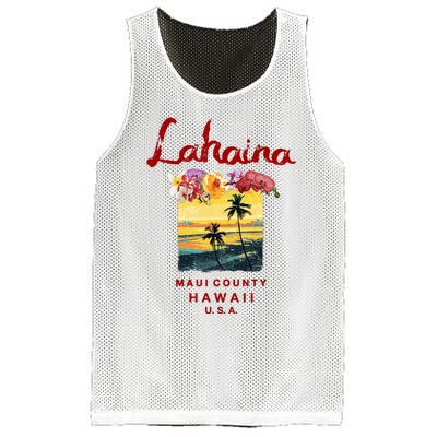 Hawaii Lahaina Maui Vintage Hawaiian Mesh Reversible Basketball Jersey Tank