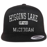 Higgins Lake Michigan MI Vintage Flat Bill Trucker Hat