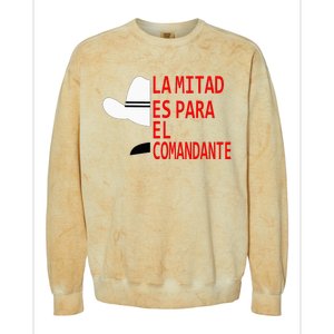 Honduras La Mitad Es Para El Comandante Colorblast Crewneck Sweatshirt