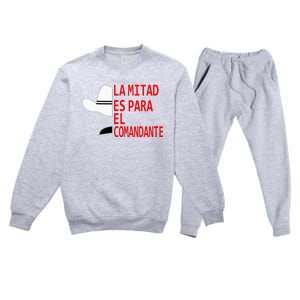 Honduras La Mitad Es Para El Comandante Premium Crewneck Sweatsuit Set