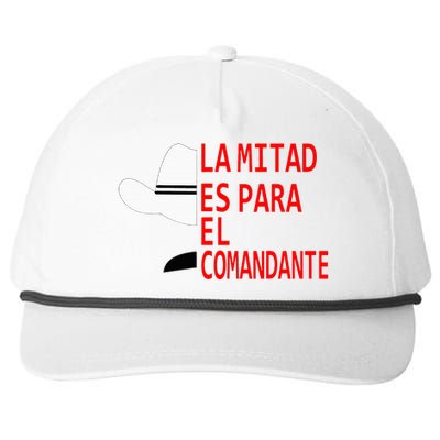 Honduras La Mitad Es Para El Comandante Snapback Five-Panel Rope Hat