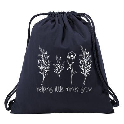 Helping Little Minds Grow Gift For Teacher Drawstring Bag