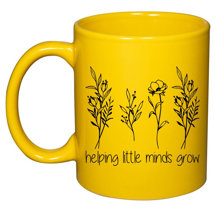 Helping Little Minds Grow Gift For Teacher 11oz C Handle Ceramic Mug