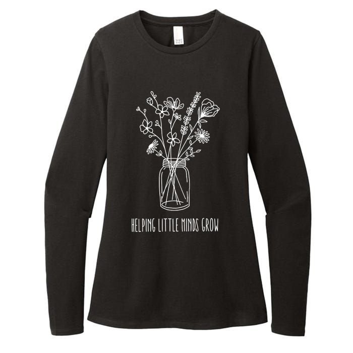 Helping Little Minds Grow Teacher Life Womens CVC Long Sleeve Shirt