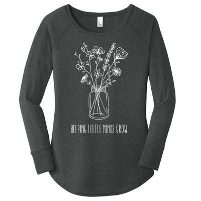 Helping Little Minds Grow Teacher Life Women's Perfect Tri Tunic Long Sleeve Shirt