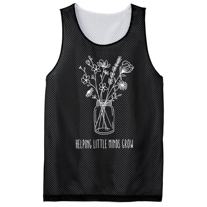 Helping Little Minds Grow Teacher Life Mesh Reversible Basketball Jersey Tank