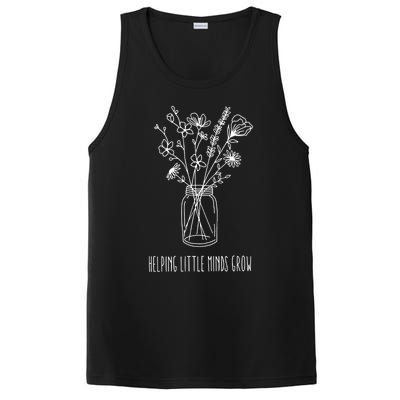 Helping Little Minds Grow Teacher Life PosiCharge Competitor Tank