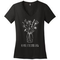 Helping Little Minds Grow Teacher Life Women's V-Neck T-Shirt