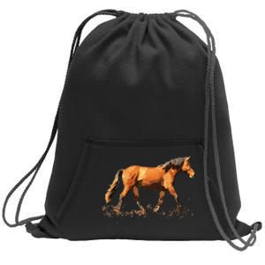 Horse Lover Man Woman Loves Horses Gift Rider Riding Sweatshirt Cinch Pack Bag