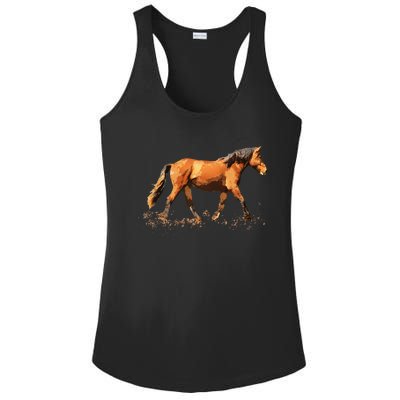 Horse Lover Man Woman Loves Horses Gift Rider Riding Ladies PosiCharge Competitor Racerback Tank