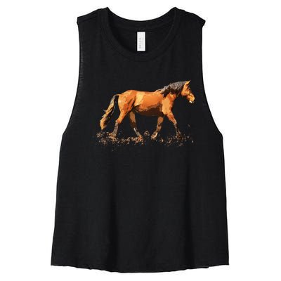 Horse Lover Man Woman Loves Horses Gift Rider Riding Women's Racerback Cropped Tank