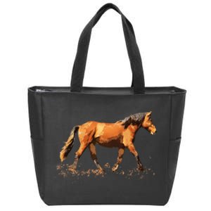 Horse Lover Man Woman Loves Horses Gift Rider Riding Zip Tote Bag