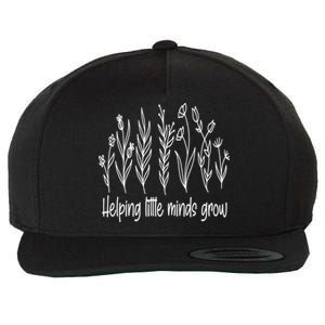 Helping Little Minds Grow Wildflowers Gift Teachers Gift Wool Snapback Cap