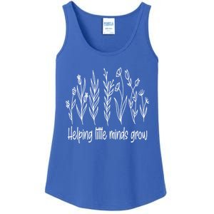 Helping Little Minds Grow Wildflowers Gift Teachers Gift Ladies Essential Tank