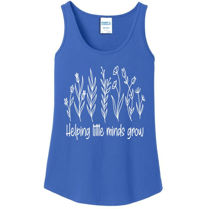 Helping Little Minds Grow Wildflowers Gift Teachers Gift Ladies Essential Tank