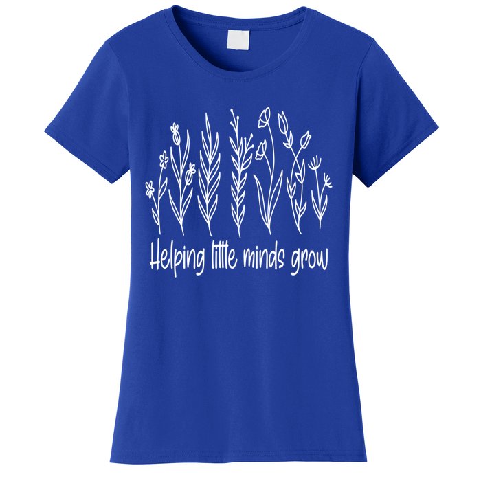 Helping Little Minds Grow Wildflowers Gift Teachers Gift Women's T-Shirt