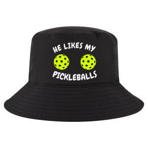 He Likes My Pickleballs Couple Pickleball Matching Cool Comfort Performance Bucket Hat