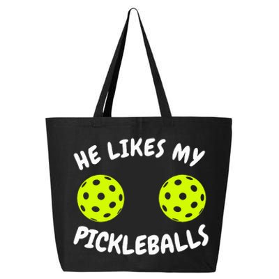 He Likes My Pickleballs Couple Pickleball Matching 25L Jumbo Tote