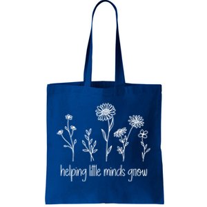 Helping Little Minds Grow Wildflowers Teacher Flower Outfits Gift Tote Bag