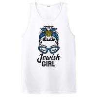 Hanukkah Leopard Messy Bun Jewish Girl Chanukah PosiCharge Competitor Tank