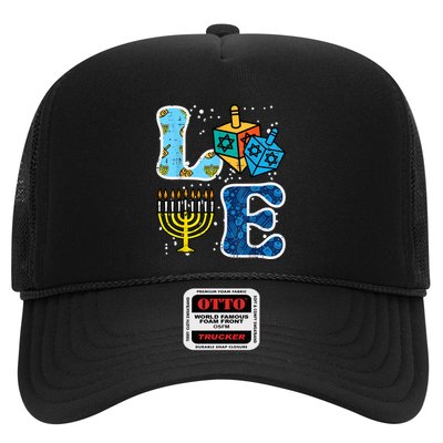 Hanukkah Love Menorah Dreidel Chanukah Jewish Trucker Hat