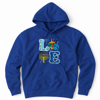 Hanukkah Love Menorah Dreidel Chanukah Jewish Hoodie