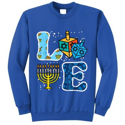 Hanukkah Love Menorah Dreidel Chanukah Jewish Sweatshirt
