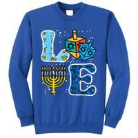 Hanukkah Love Menorah Dreidel Chanukah Jewish Sweatshirt