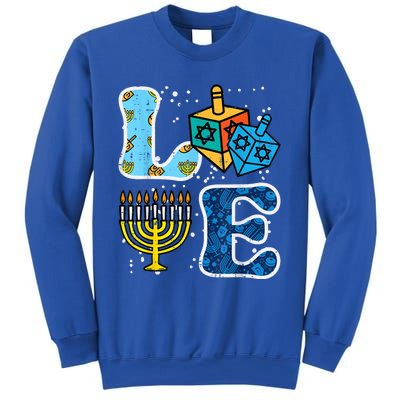 Hanukkah Love Menorah Dreidel Chanukah Jewish Sweatshirt