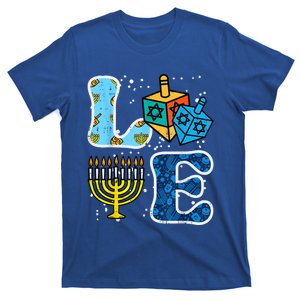 Hanukkah Love Menorah Dreidel Chanukah Jewish T-Shirt