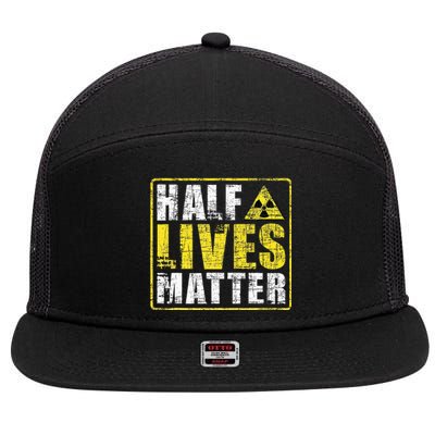 Half Lives Matter Nuclear Engineering  7 Panel Mesh Trucker Snapback Hat