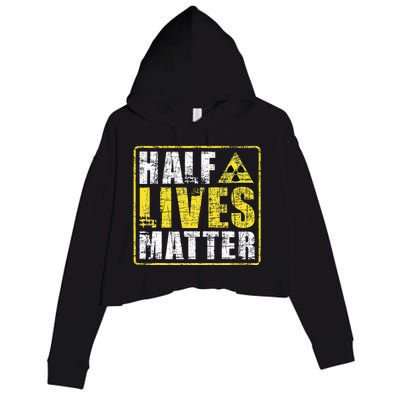 Half Lives Matter Nuclear Engineering  Crop Fleece Hoodie