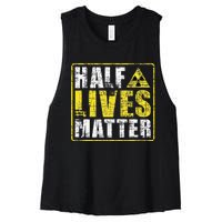 Half Lives Matter Nuclear Engineering  Women's Racerback Cropped Tank