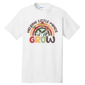 Helping Little Minds Grow Retro Rainbow Tall T-Shirt