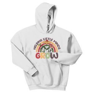 Helping Little Minds Grow Retro Rainbow Kids Hoodie