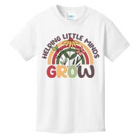 Helping Little Minds Grow Retro Rainbow Kids T-Shirt