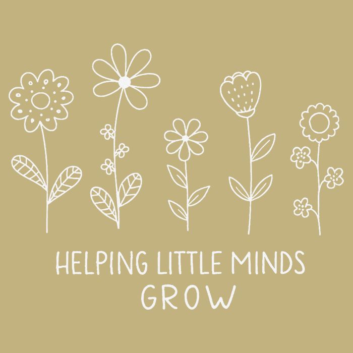 Helping Little Minds Grow Wildflower Kindergarten Teacher Button